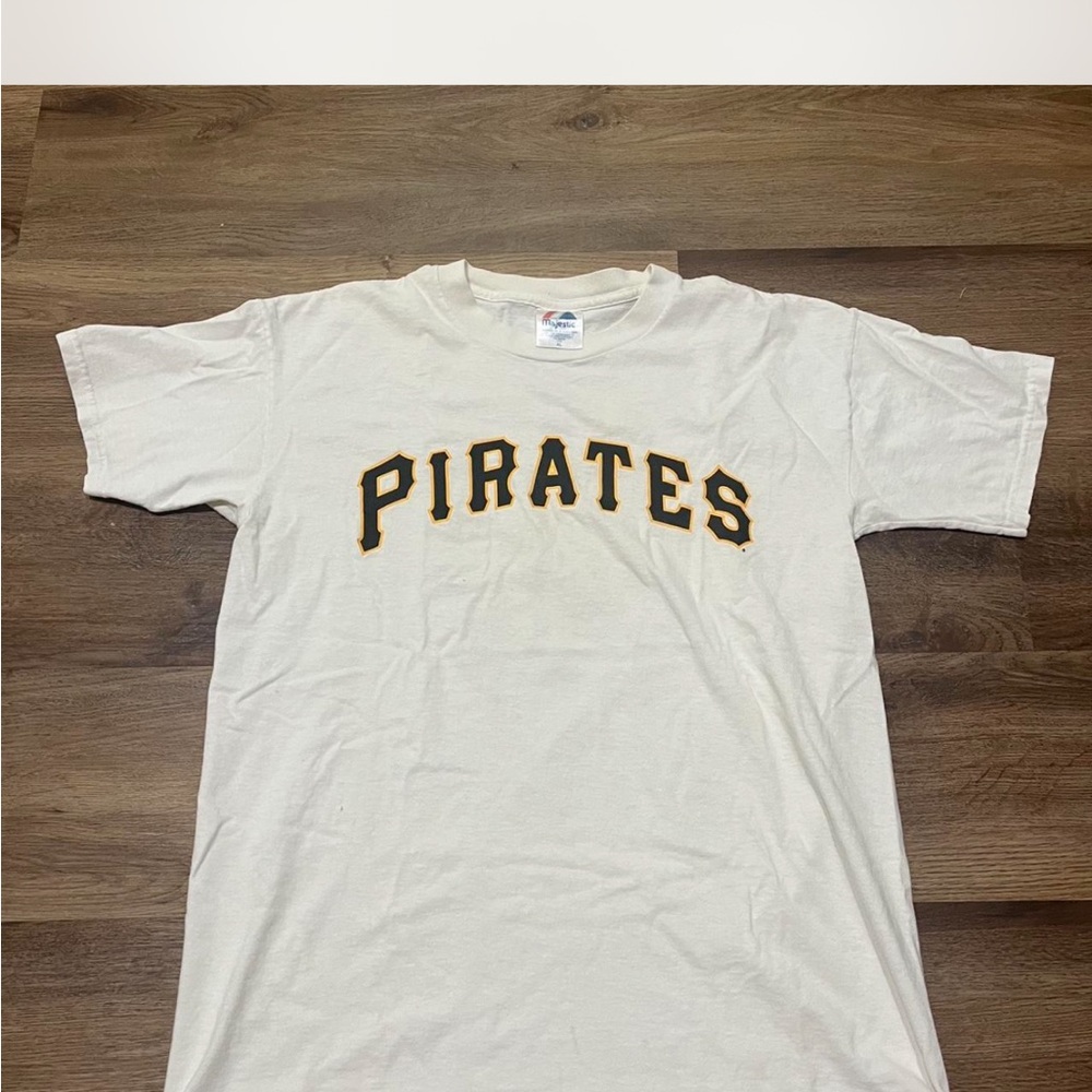 Jason Bay Majestic White Pirates SHIRSEY